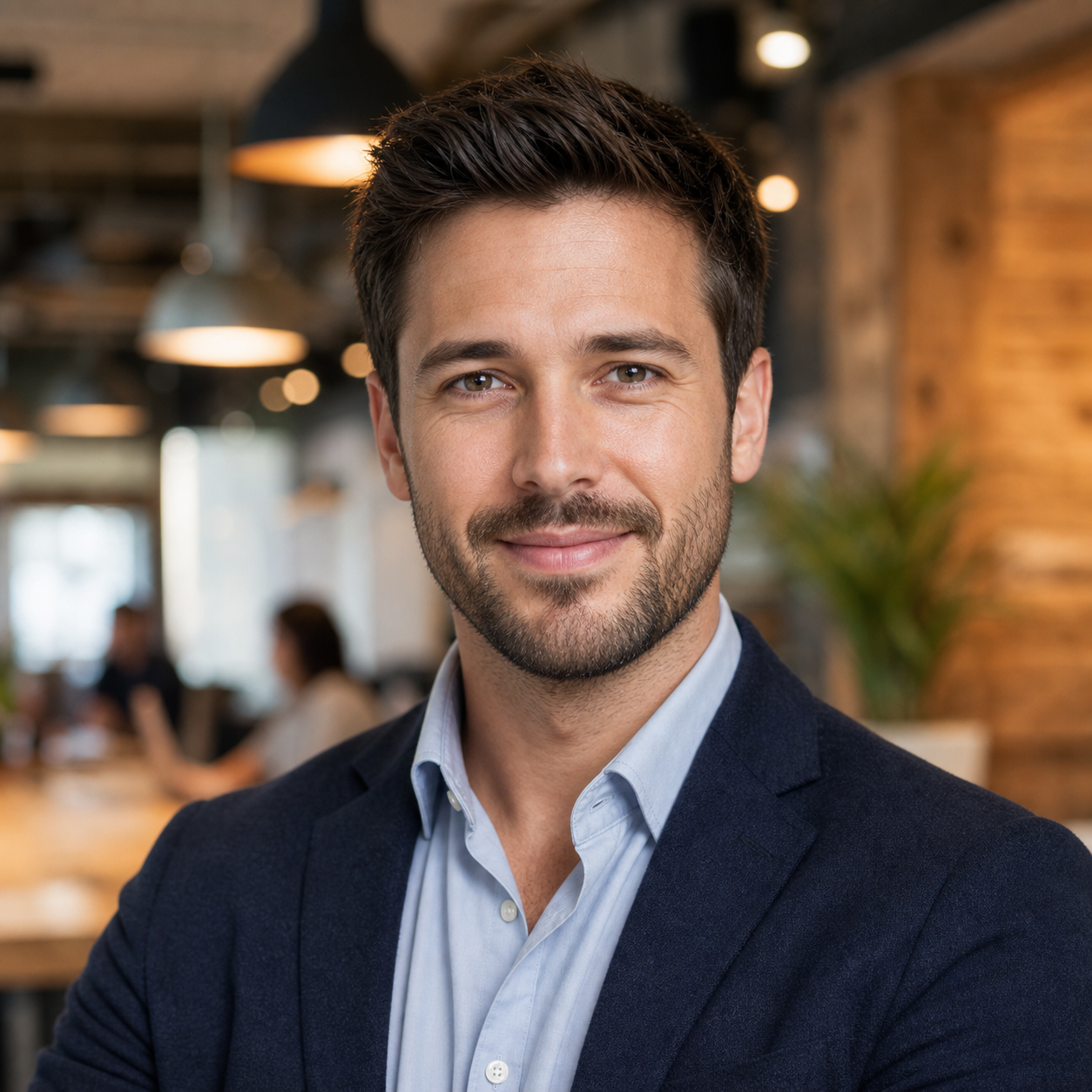 Male customer portrait